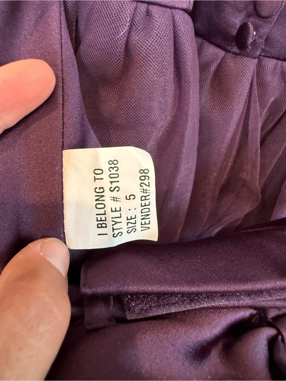 David’s Bridal Girls' Purple Tulle Party Dress with Matching Bag - Picture 3 of 4